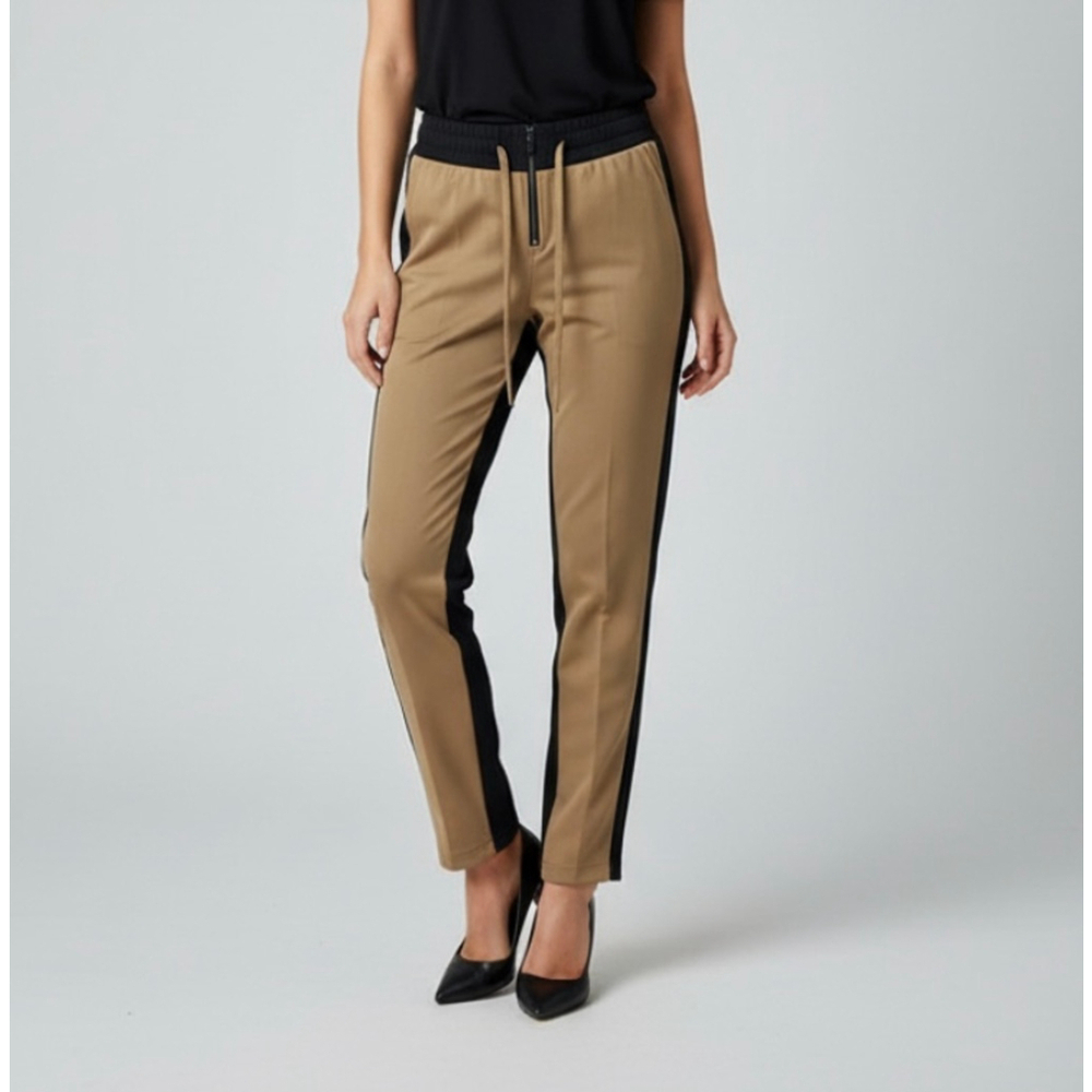 JEALOUS Tomato Colorblock Pull On Elastic Waist Trouser Size Small